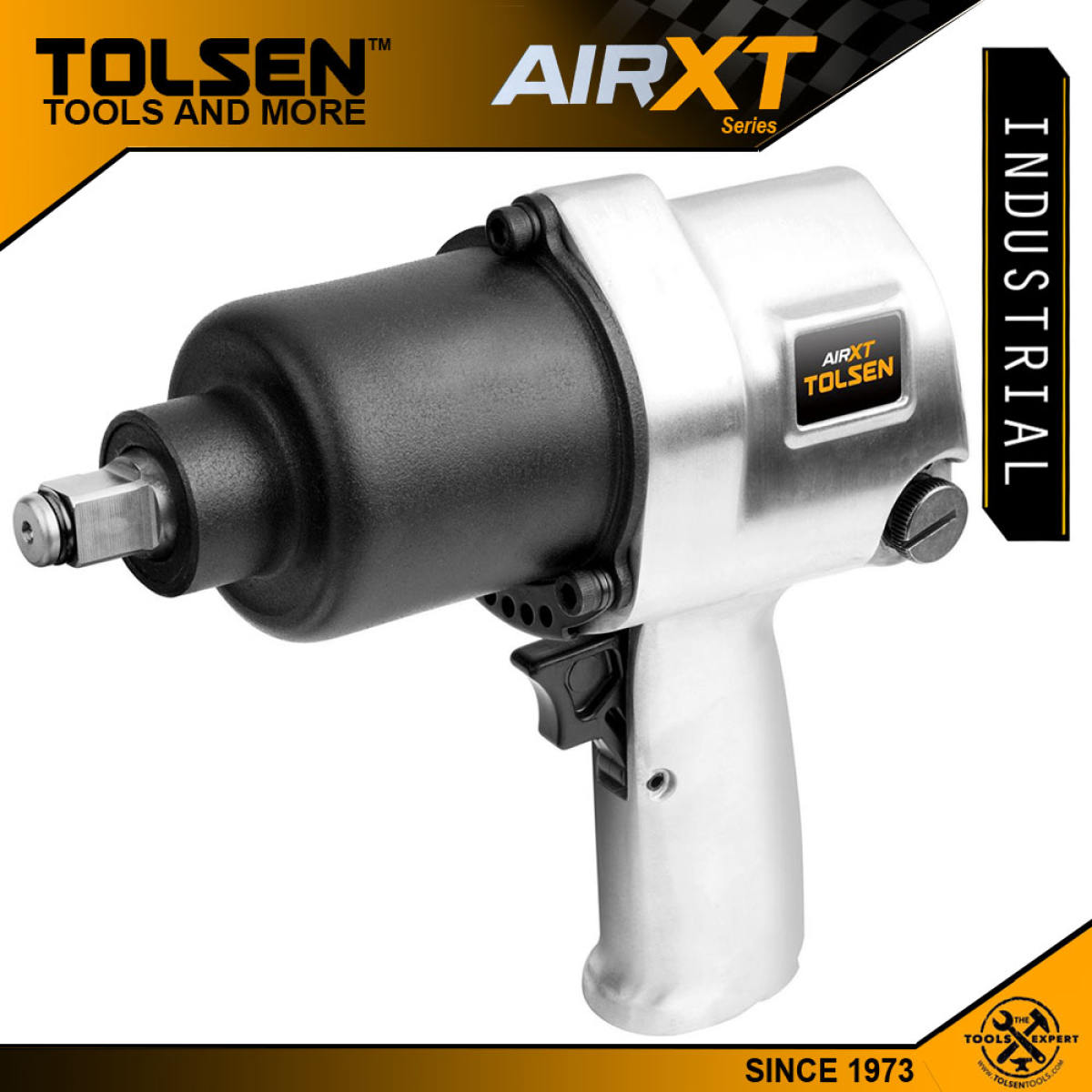 TOLSEN 73302 1/2" Air Impact Wrench (1000Nm Torque) Air Compressor Model: 73302_img_1