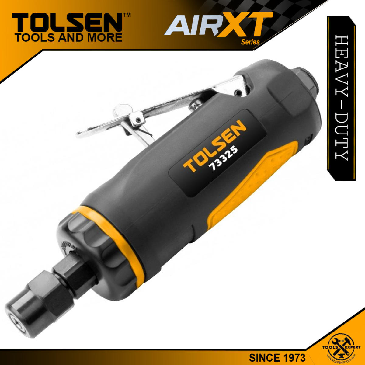 TOLSEN 73325 Air Angle Die Grinder (90PSI) 1/4inch Drive Air Compressor Model: 73325_img_1