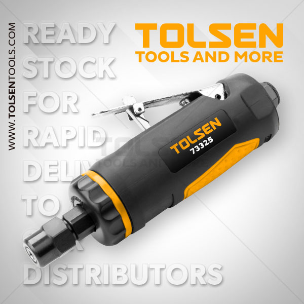 TOLSEN 73325 Air Angle Die Grinder (90PSI) 1/4inch Drive Air Compressor Model: 73325_img_3