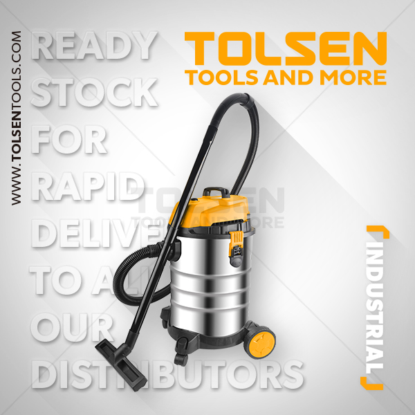 TOLSEN 79608 Vacuum Cleaner, 1200W, 30L,  Dry and Wet Industrial Grade; Model 79608_img_1