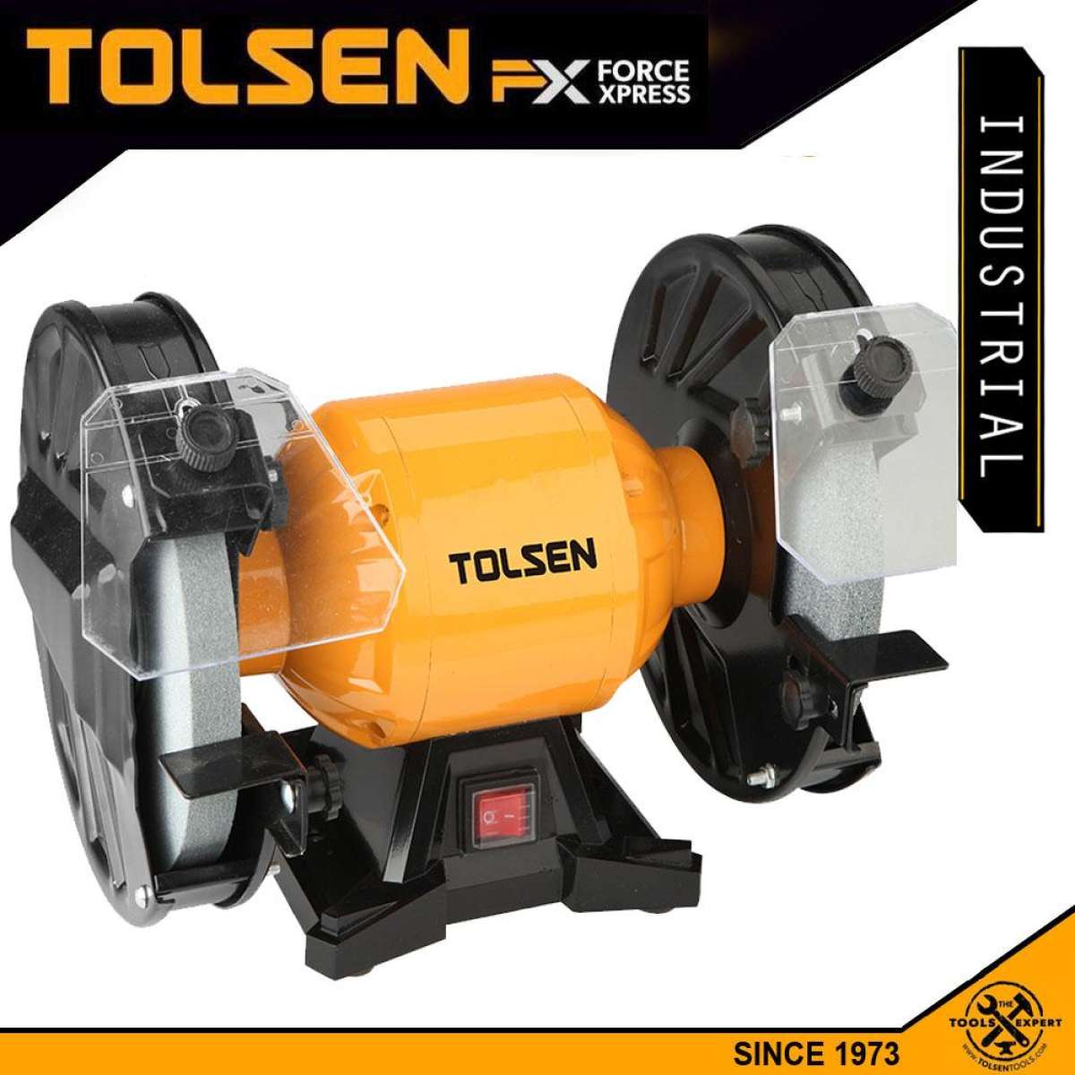 TOLSEN 79646 Bench Grinder 6", 150W, Heavy Duty 2-Stone Bench Grinder Machine, 150W; Model 79646_img_1