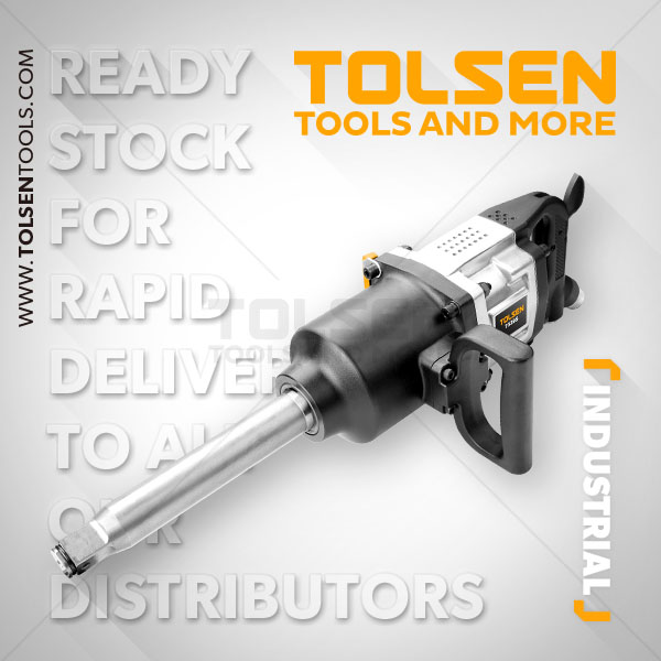 TOLSEN 73395 Long Nose Air Impact Wrench 1" Square Drive (3200Nm Torque) Model: 73395_img_3