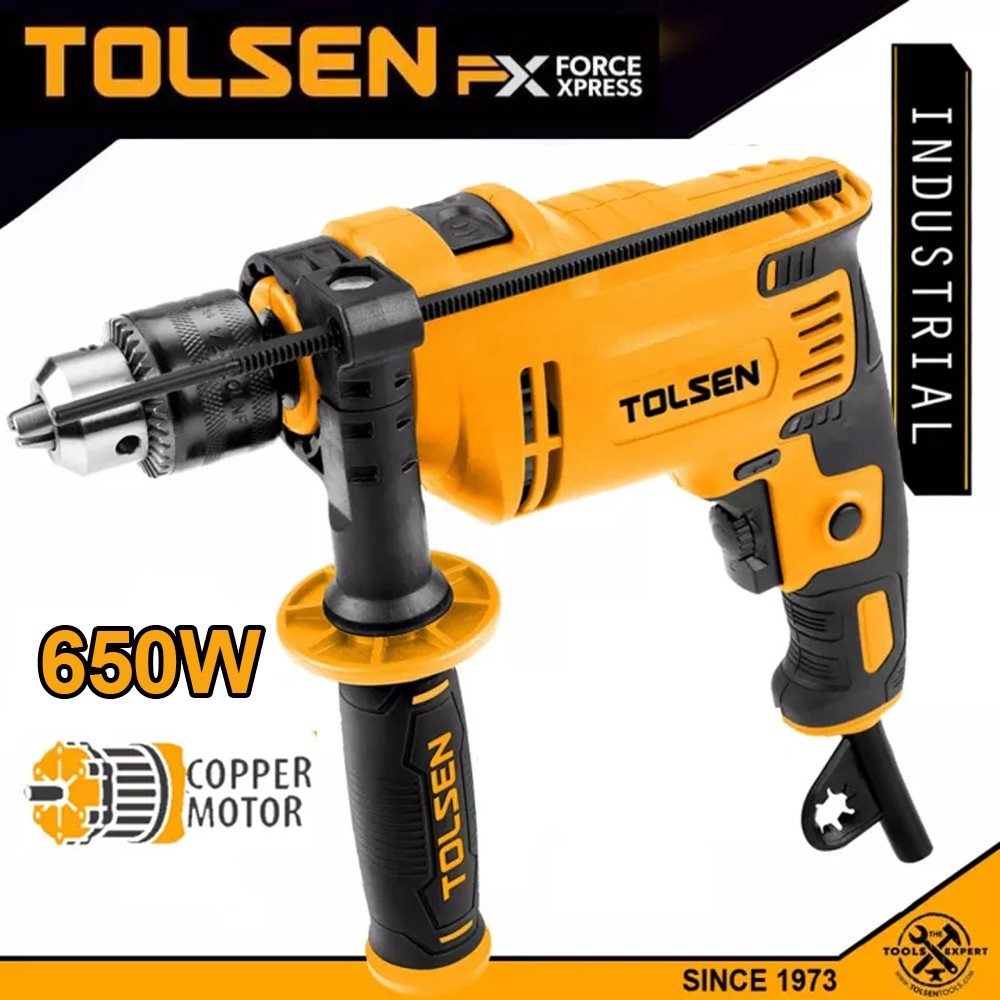 TOLSEN 79504, 650W Impact Drill with Hammer option, 13mm Chuck, Variable Speed, Model:79504_img_1