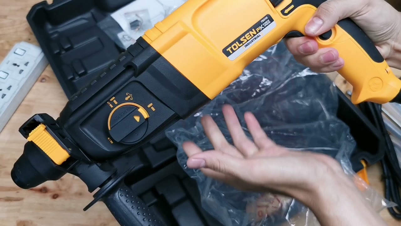 TOLSEN 79510, 800w Rotary Hammer Drill SDS-plus 40mm with /Free 5 sds + Bit and Hard case 2.8J Model: 79510_img_2