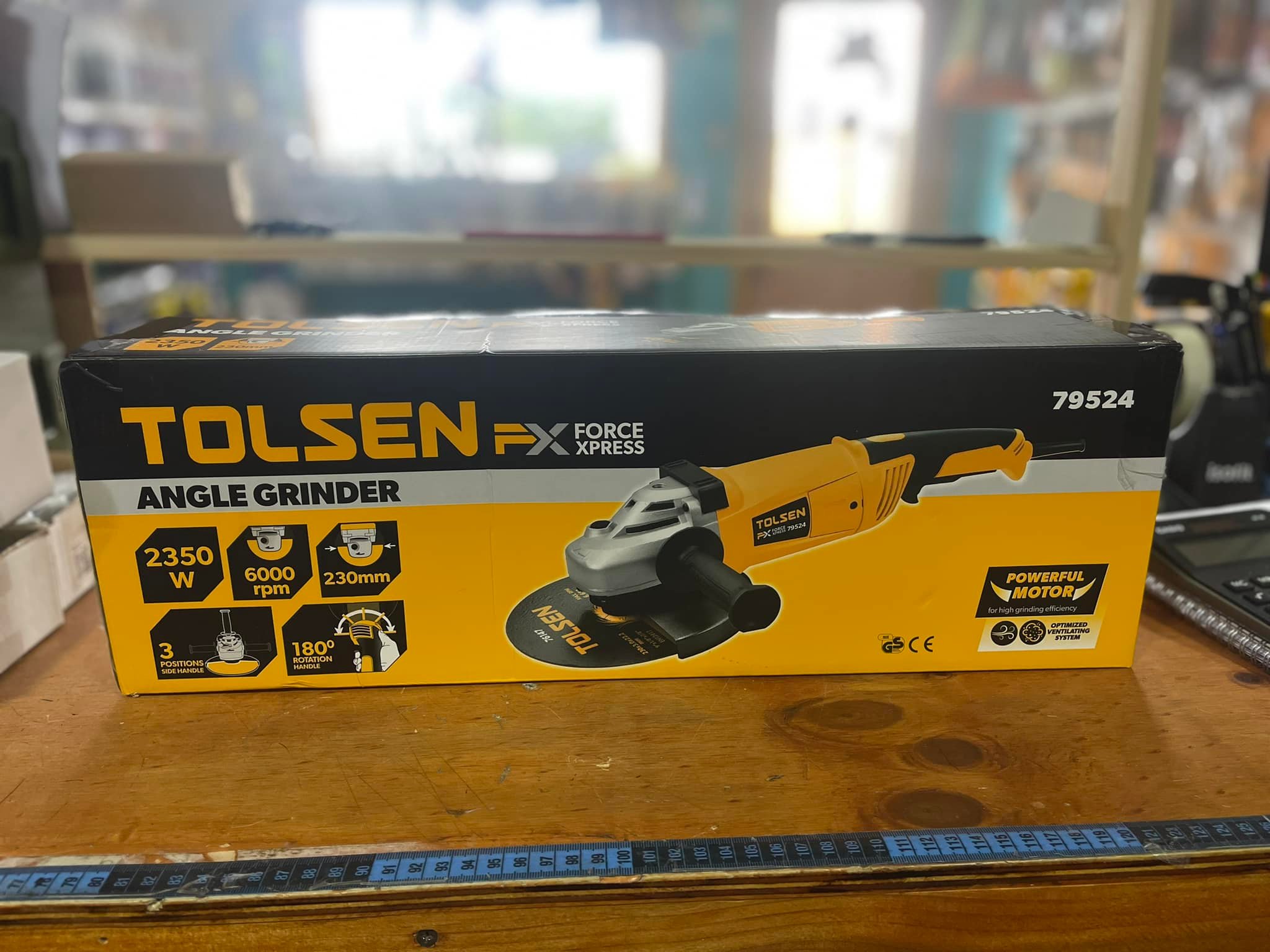 TOLSEN 79524, 9" Electric Angle Grinder 2350w 230mm, 6000rpm Model: 79524_img_1