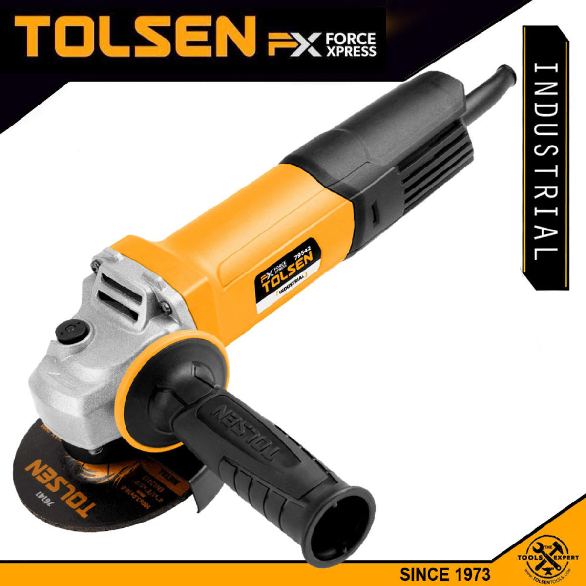 TOLSEN 79542 Angle Grinder 4", 760W, 100mm Industrial Grade Model: 79542_img_1