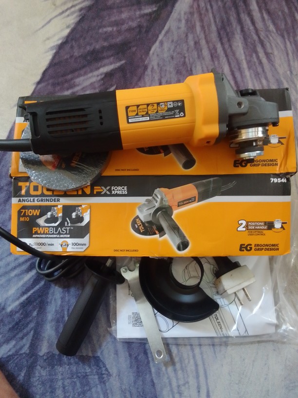 TOLSEN 79544, Angle Grinder 4", 710W, 100mm, Copper Motor Model: 79544_img_2