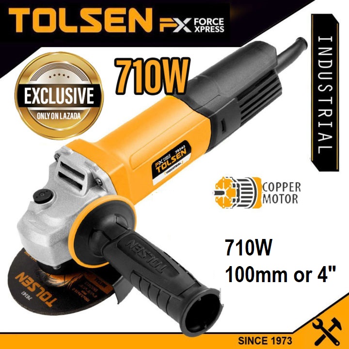 TOLSEN 79544, Angle Grinder 4", 710W, 100mm, Copper Motor Model: 79544_img_1