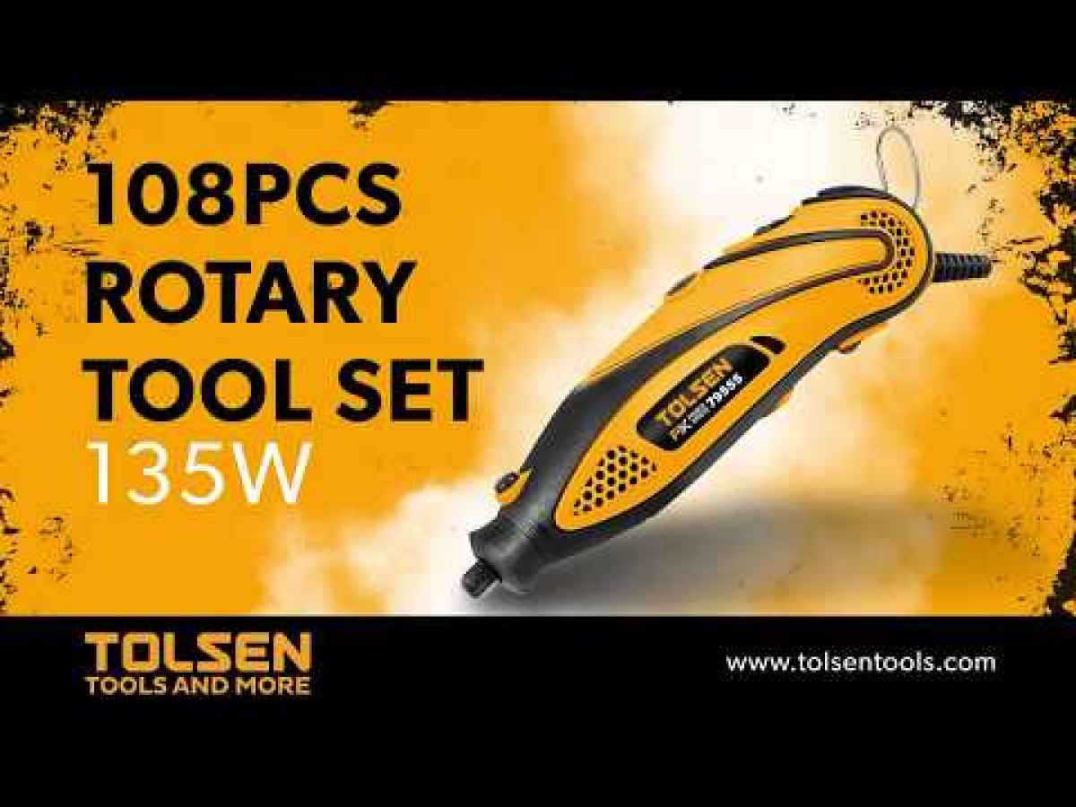 TOLSEN 79555, 108Pcs Rotary Tool Set w/ Hard Case 130W Die Grinder Model: 79555_img_7