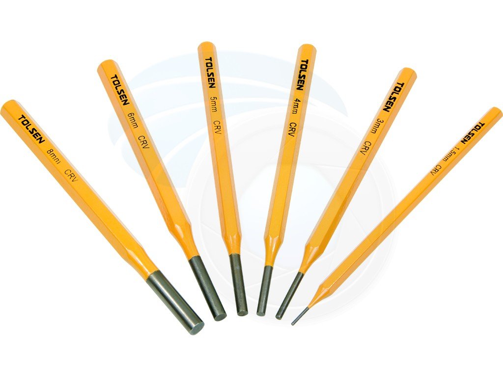 Tolsen 6Pcs  Nail Punch Tool Set with Case (HRC56-62) Model:25090_img_3