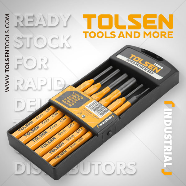 Tolsen 6Pcs  Nail Punch Tool Set with Case (HRC56-62) Model:25090_img_4