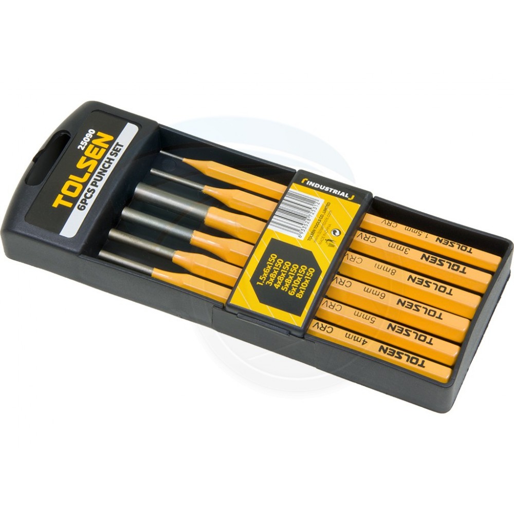 Tolsen 6Pcs  Nail Punch Tool Set with Case (HRC56-62) Model:25090_img_7