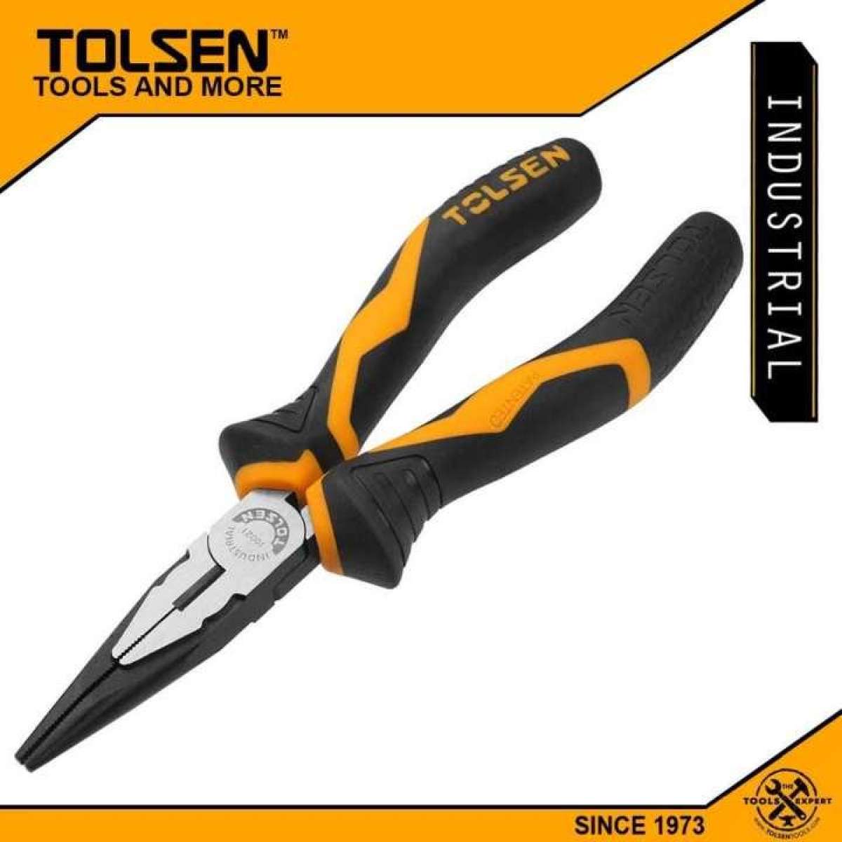 TOLSEN Long Nose Pliers (8 inch or 200mm) Industrial GRIPro Series Model 10022_img_0