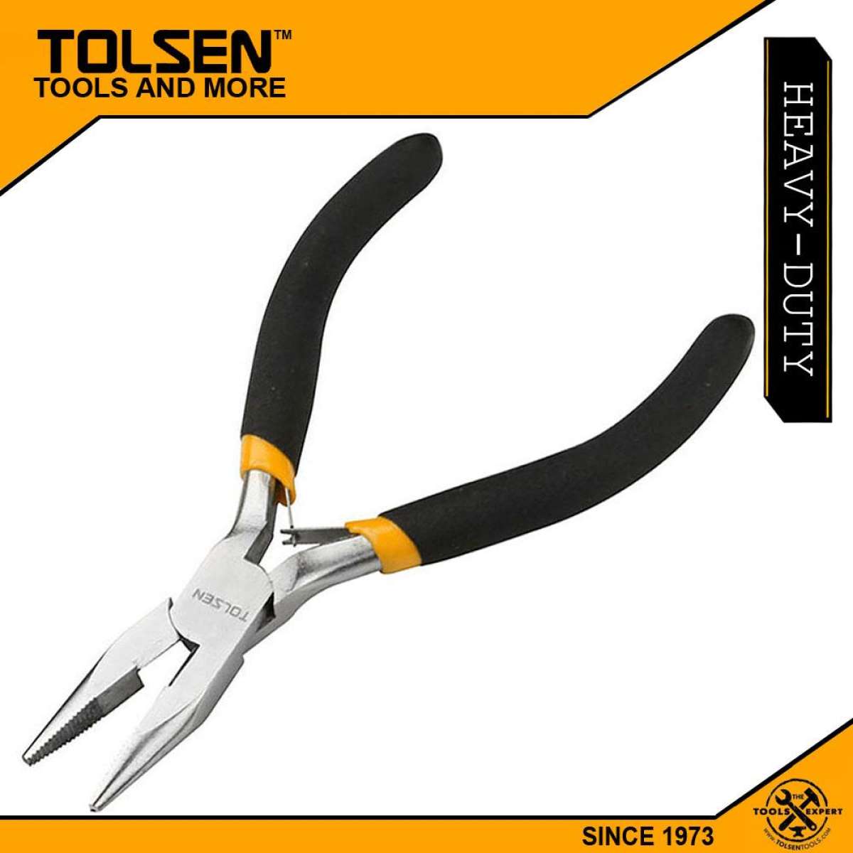 TOLSEN 4.5" Mini Long Nose Pliers Bi-Dipped Handle 10031_img_5