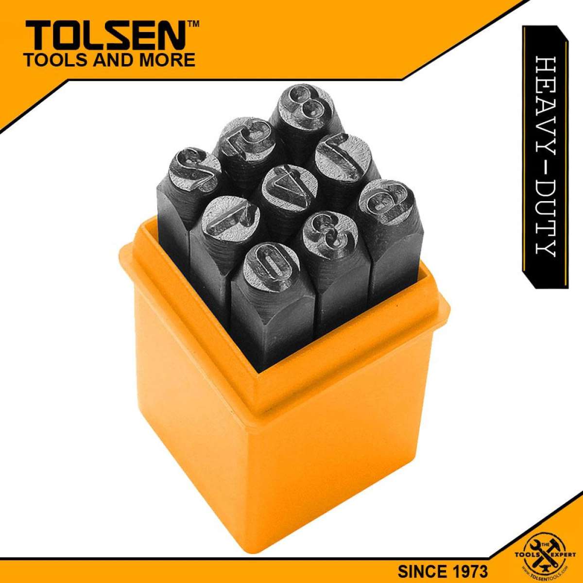 Tolsen 6mm Steel Number Punch ( 9Pcs ) Stamp Set Model: 25097_img_1
