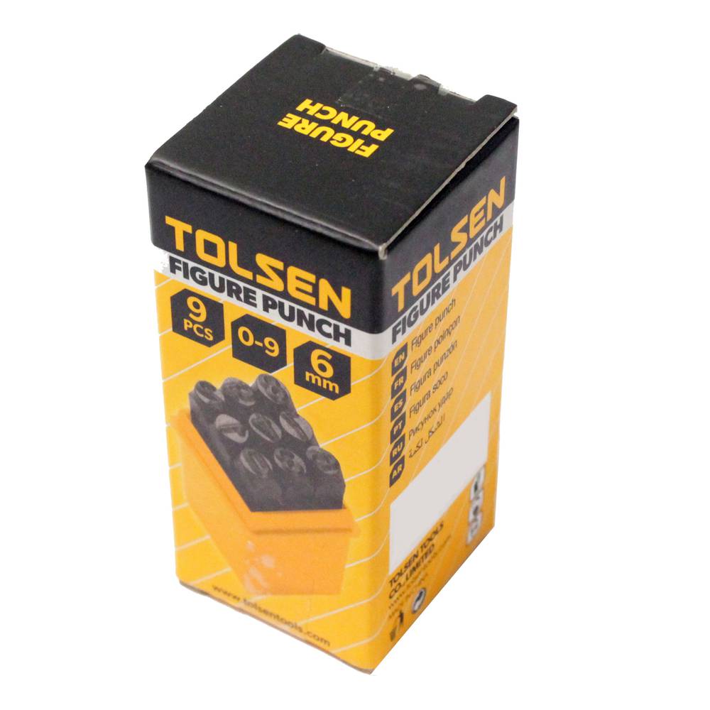 Tolsen 6mm Steel Number Punch ( 9Pcs ) Stamp Set Model: 25097_img_4