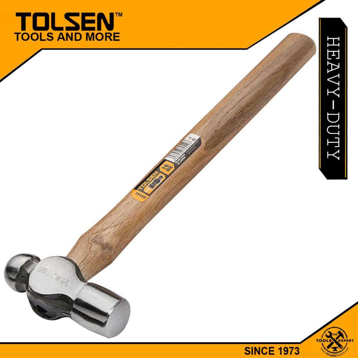 Tolsen 450g Ball Pein Hammer (16 OZ) Wooden Handle Model: 25142
