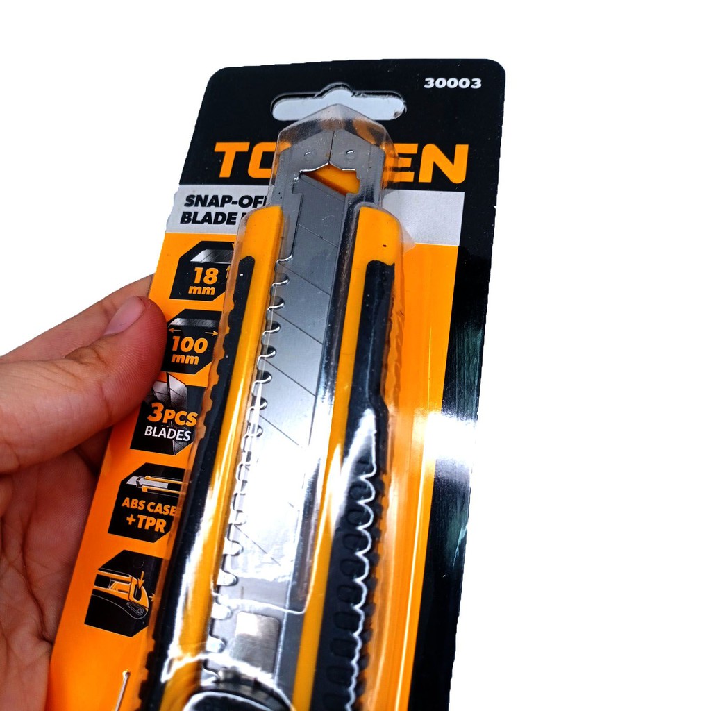 Tolsen Industrial Snap-off Cutter (18x100mm) with 3Pcs Refill Model: 30003_img_4