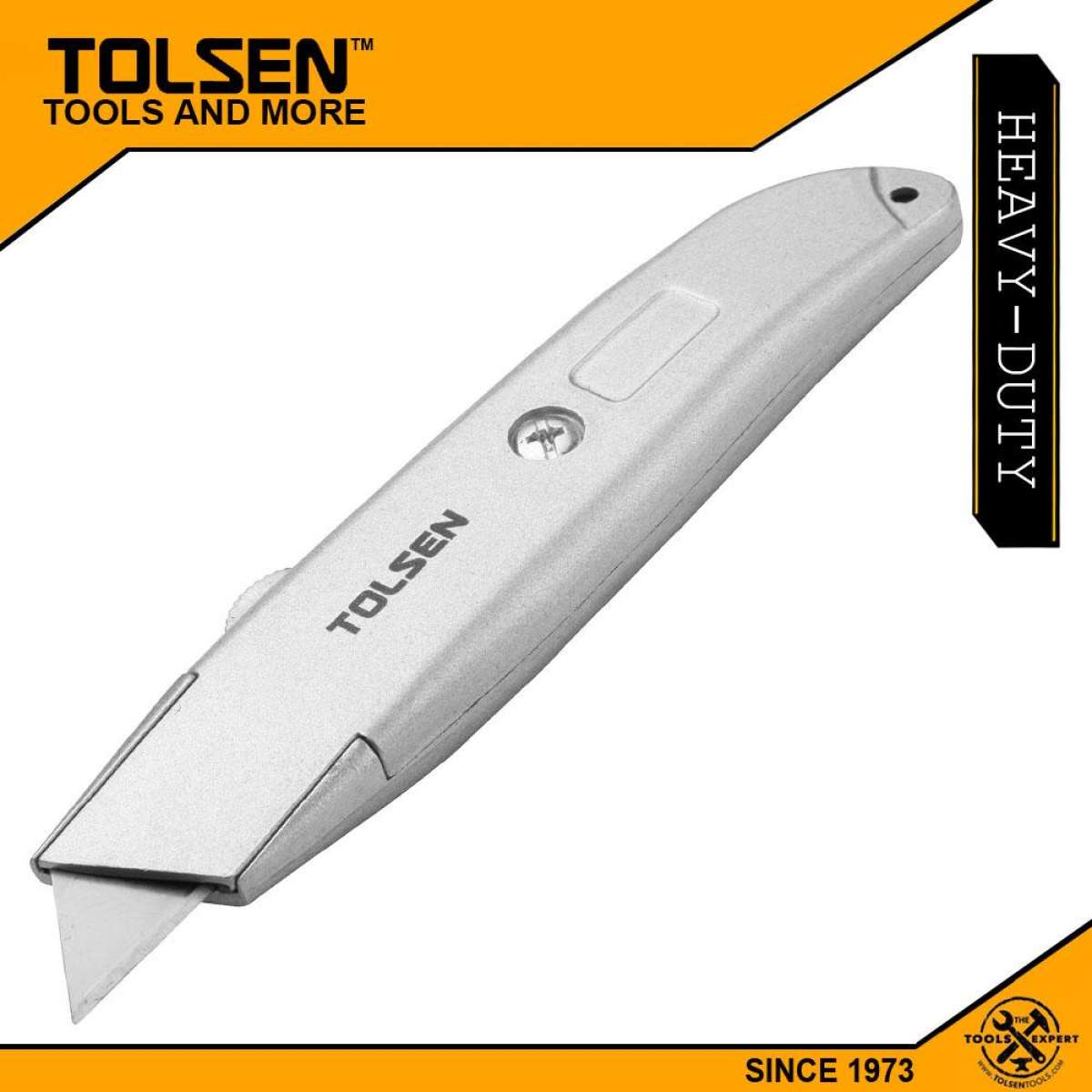 TOLSEN Retractable Utility Cutter (61x19mm) Aluminium Body Box Cutter Model: 30008_img_1