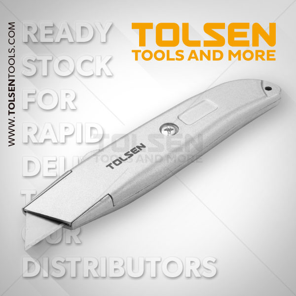 TOLSEN Retractable Utility Cutter (61x19mm) Aluminium Body Box Cutter Model: 30008_img_2