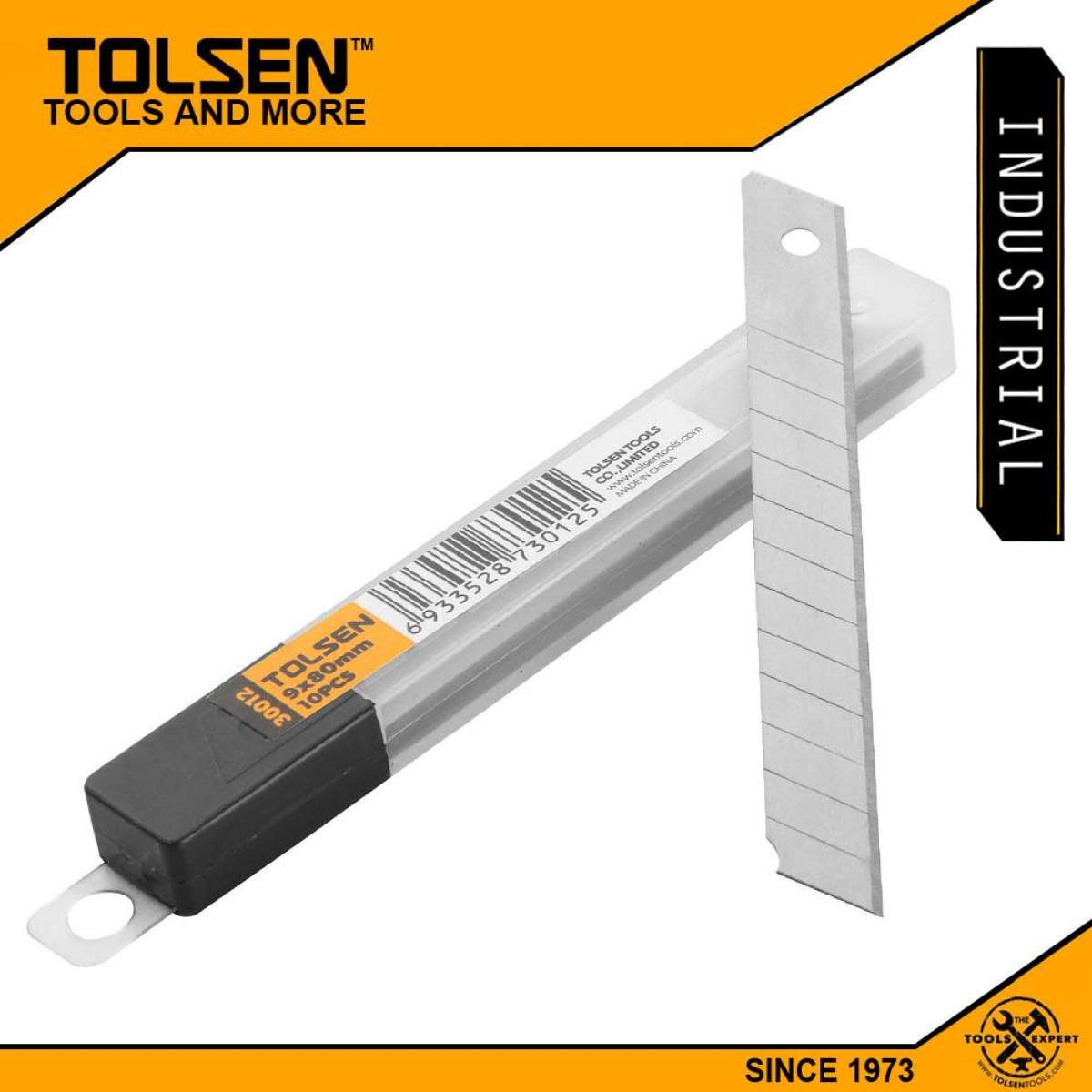 Tolsen 10pcs Blade Refill Set w/ Plastic Box (9x80mm) Model: 30012_img_1