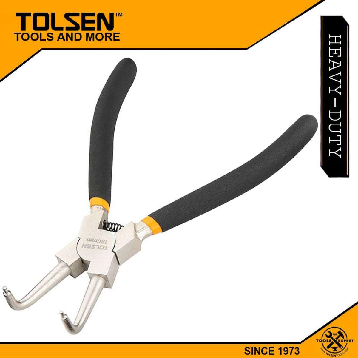 TOLSEN 7" Internal Circlip Pliers Bent 180mm Dipped Handle Model 10082_img_1