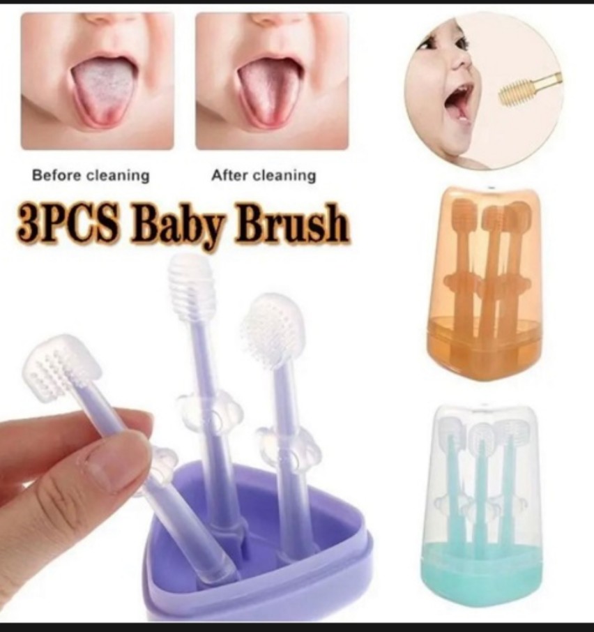 Silicon toothbrush set 3in1