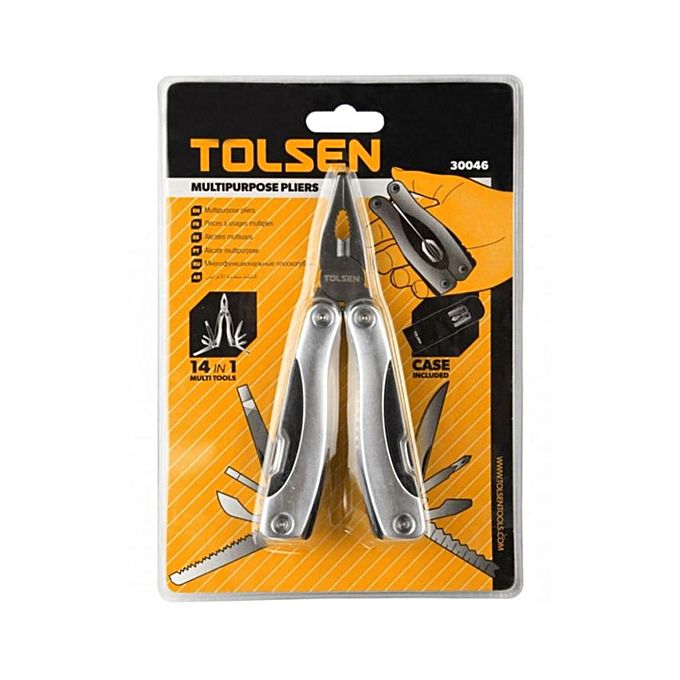 Tolsen 14 in 1 Multipurpose Pliers with Case (102x46x23mm) Model:30046_img_2