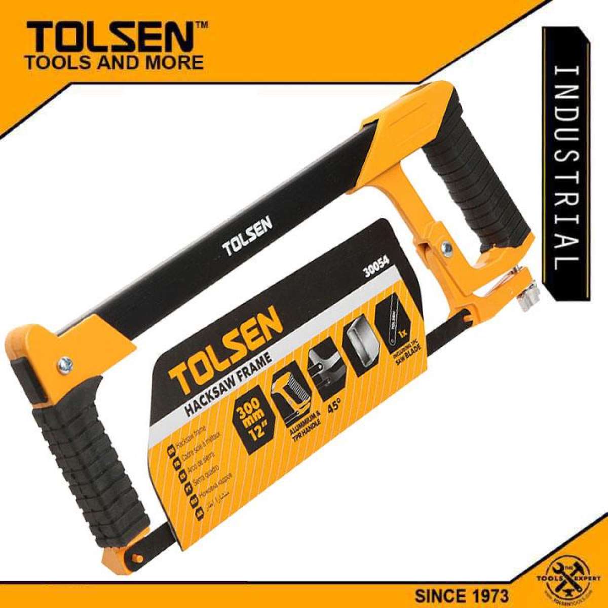 Tolsen 12" Square Hacksaw Frame ( 300mm ) Model: 30054_img_1