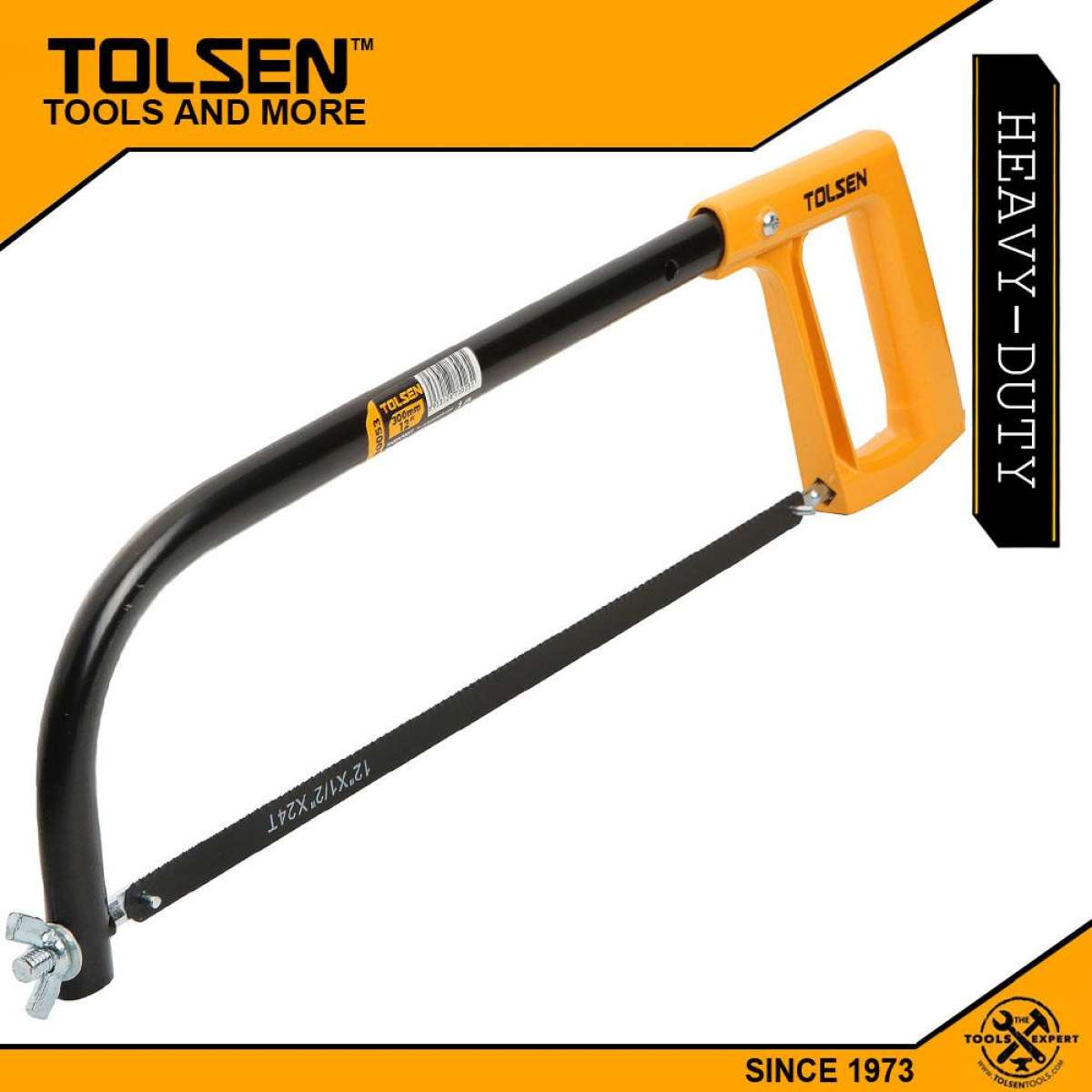 Tolsen 12" Hacksaw Frame w/ 1pc Free Blade (300mm) Model: 30053_img_1