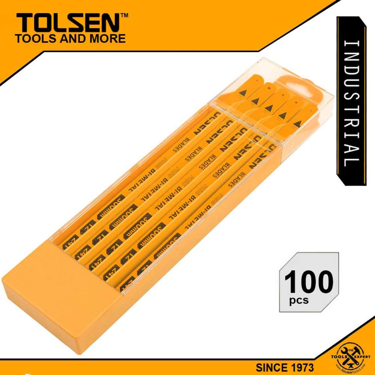 Tolsen 10Pcs Hacksaw HSS Bi-Metal Steel Blade Refill (12" x 1/2" x 24T) Model: 30065