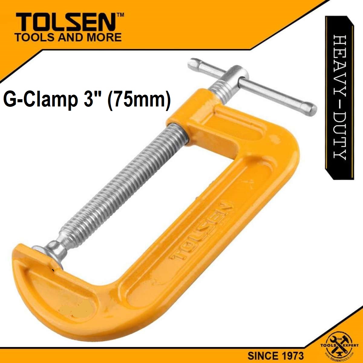 TOLSEN 3" G-Clamp (75mm 3 inch) Model 10112