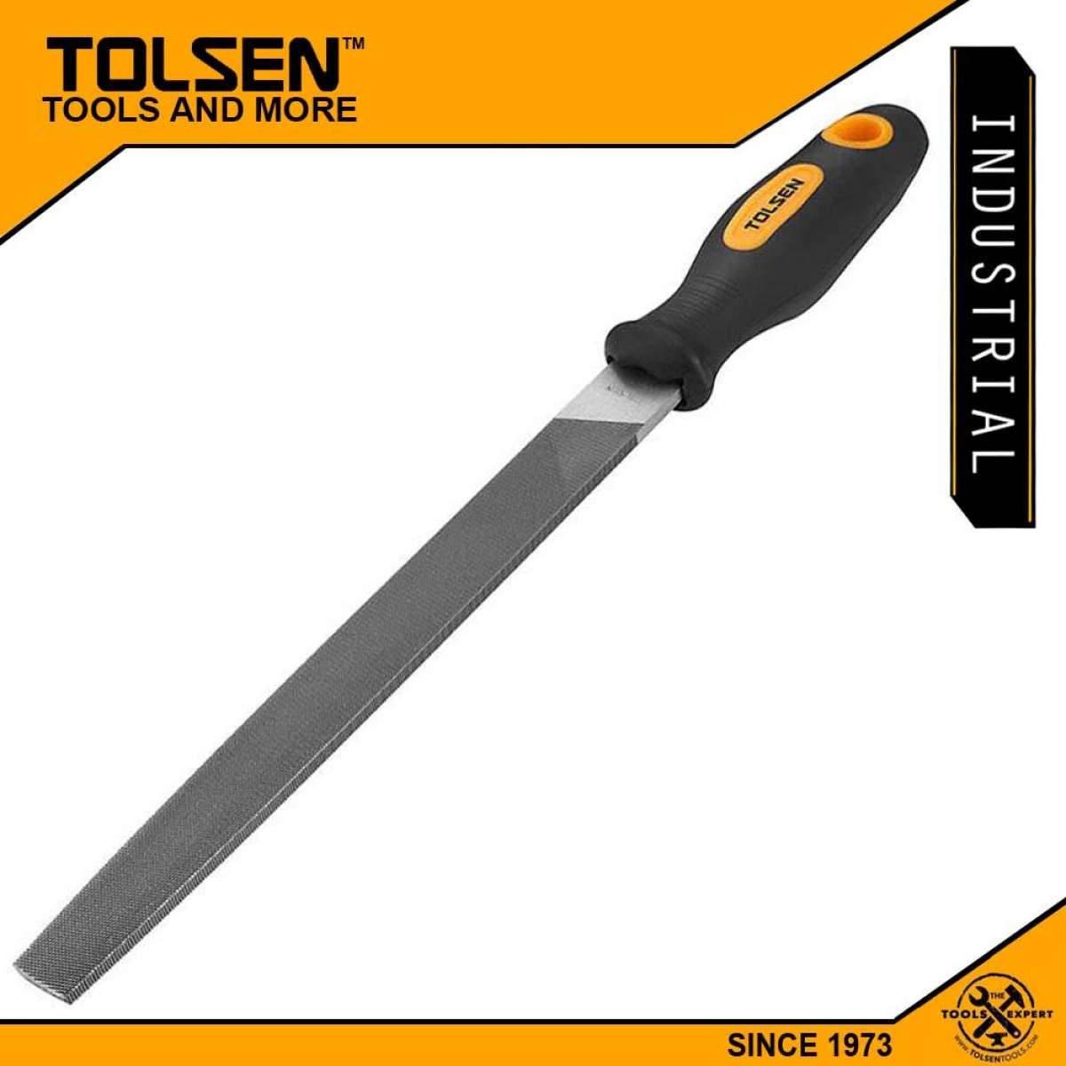 TOLSEN 8" Steel File Flat  TPR Handle 32001_img_1