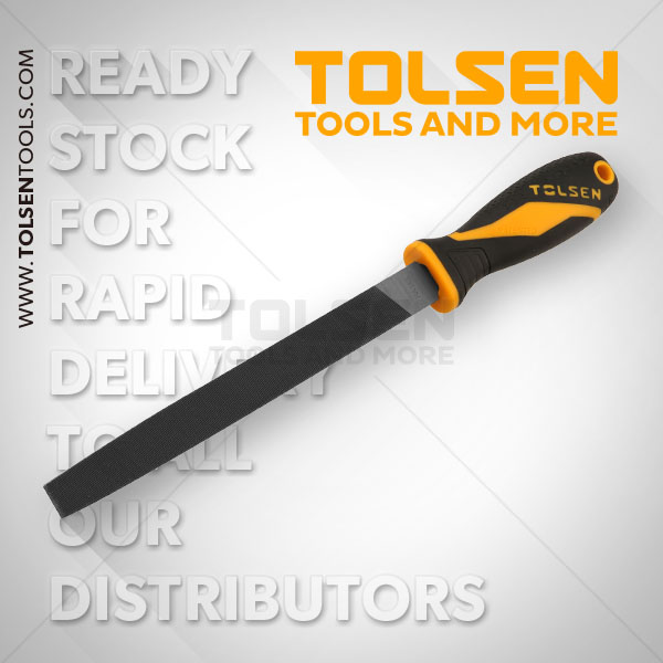 TOLSEN 8" Steel File Flat  TPR Handle 32001_img_2