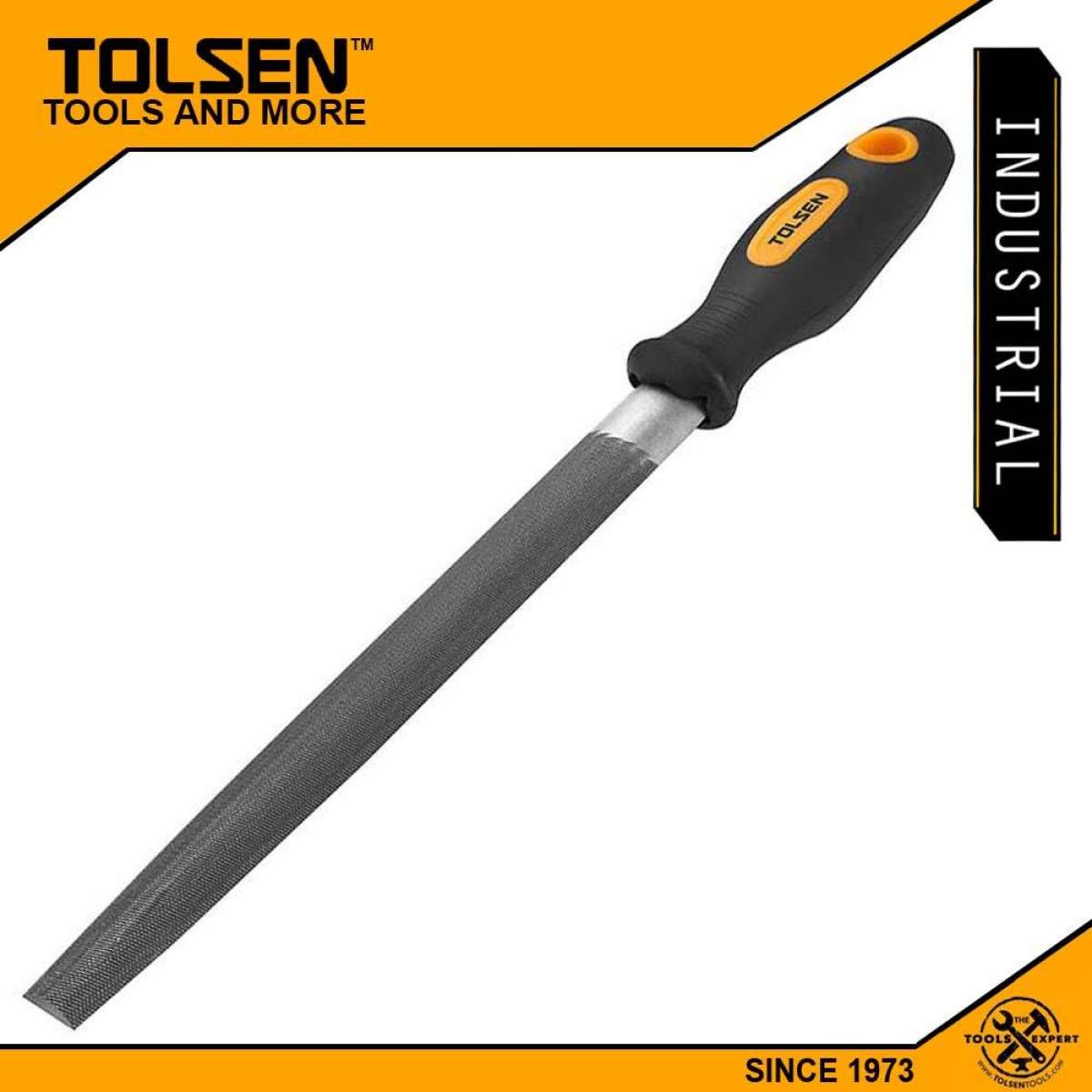TOLSEN 8" Steel File Half Round  TPR Handle 32005_img_1