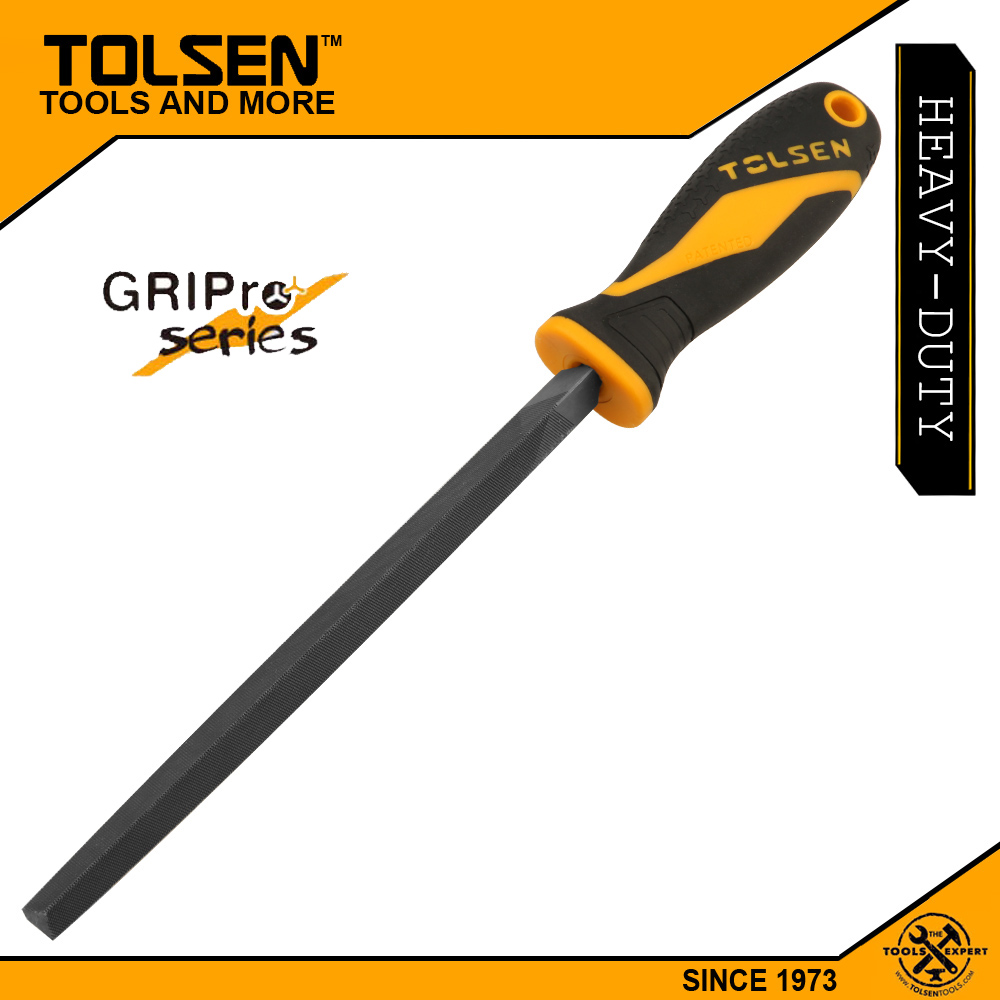 TOLSEN 8" Steel File (Triangular) GRIPro Series Model: 32013_img_1