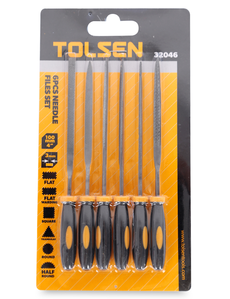 TOLSEN 6 Pcs Mini Files Metal Filing Rasp Needle File Model: 32046_img_2