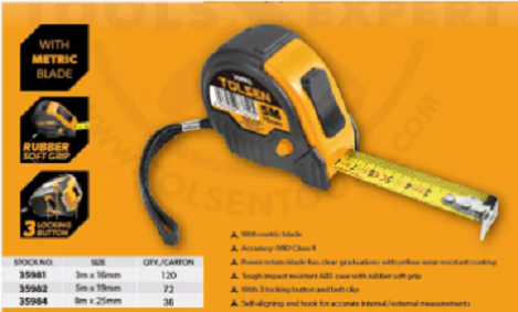 Tolsen 3M Measuring Tape (3M/10ft x 16mm) Model: 35006 New 35981_img_1