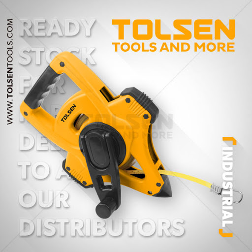 Tolsen 100ft Steel Measuring Tape (100ft x 1/2) Metric and Inch Model: 35013_img_3