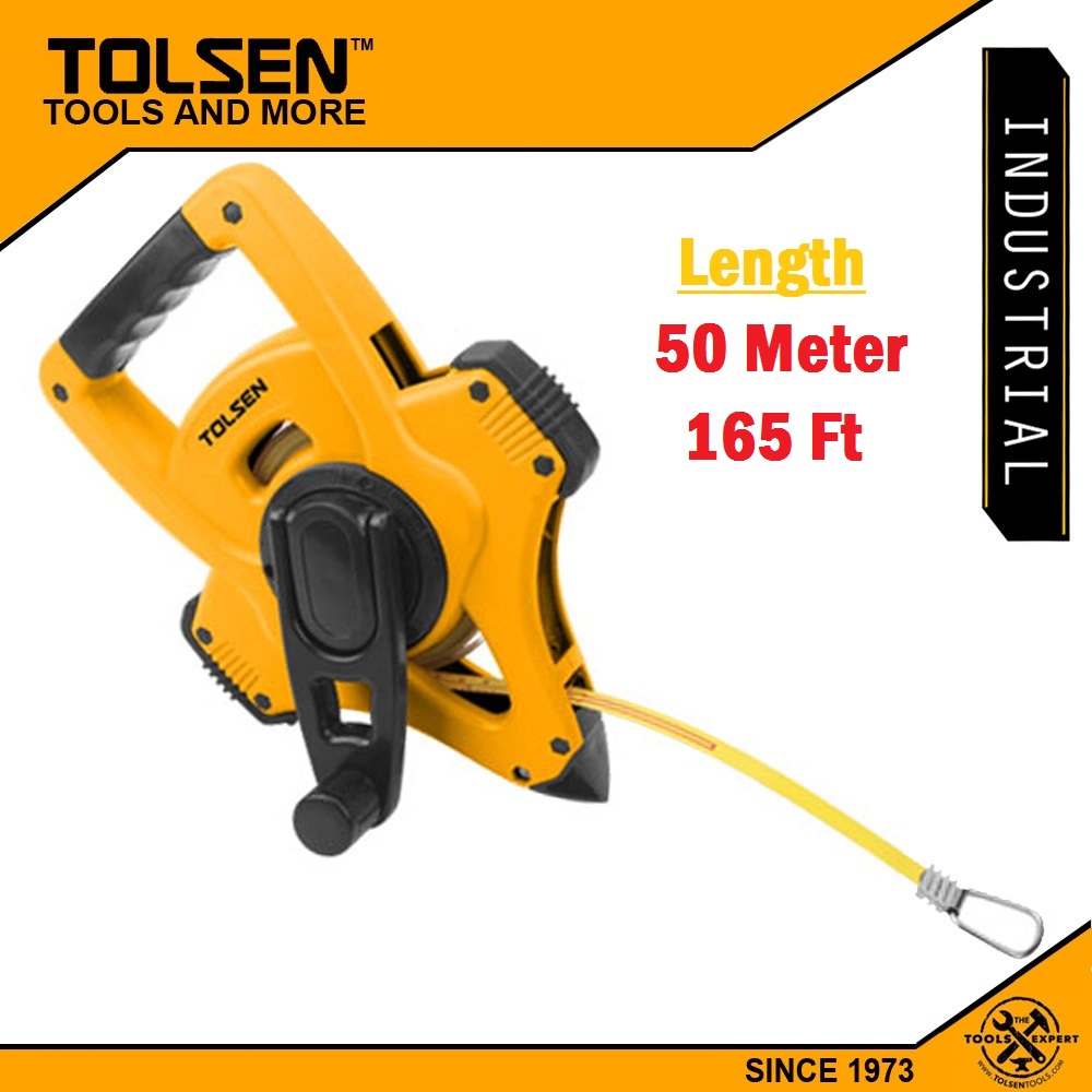 Tolsen 165ft Steel Measuring Tape (50 Meter) Metric and Inch Model: 35014