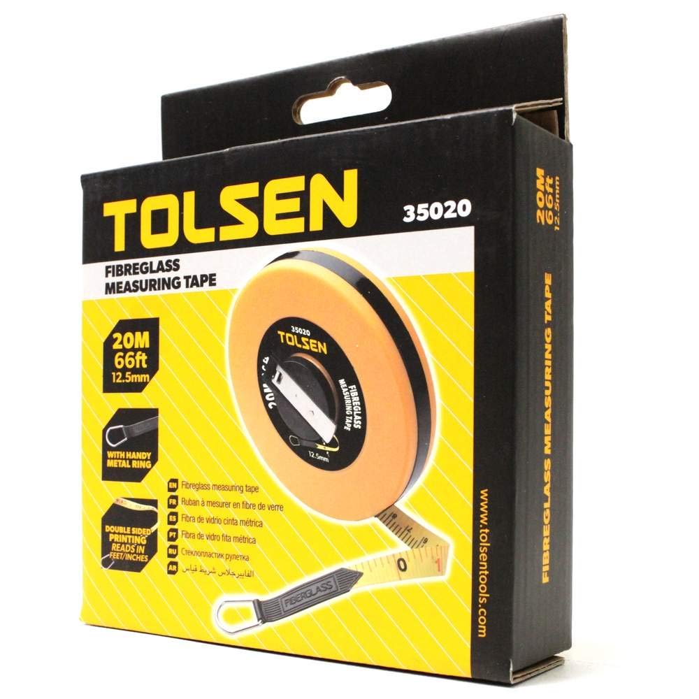 Tolsen 20M 66ft Fiberglass Measuring Tape Model: 35020_img_2