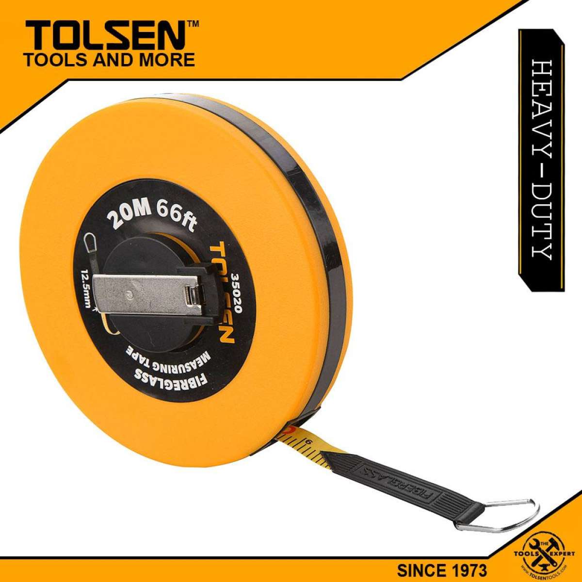 Tolsen 20M 66ft Fiberglass Measuring Tape Model: 35020_img_3