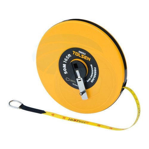 Tolsen 30M 100FT Fiberglass Measuring Tape with Metal Ring ABS Case Model: 35022_img_2