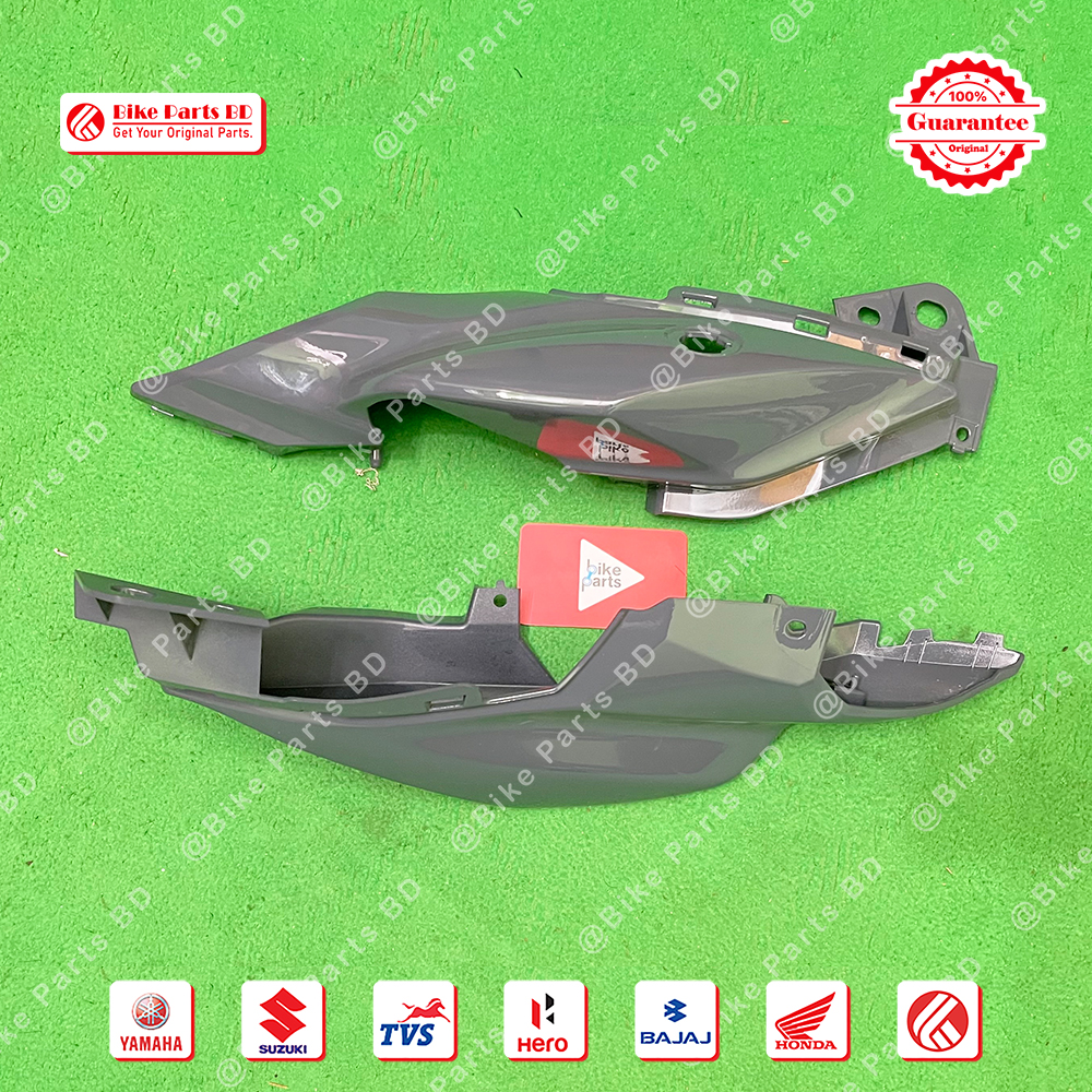 Back Panel for Yamaha FZS V3 Deluxe & FZS V4 (Metallic Grey) bike._img_1