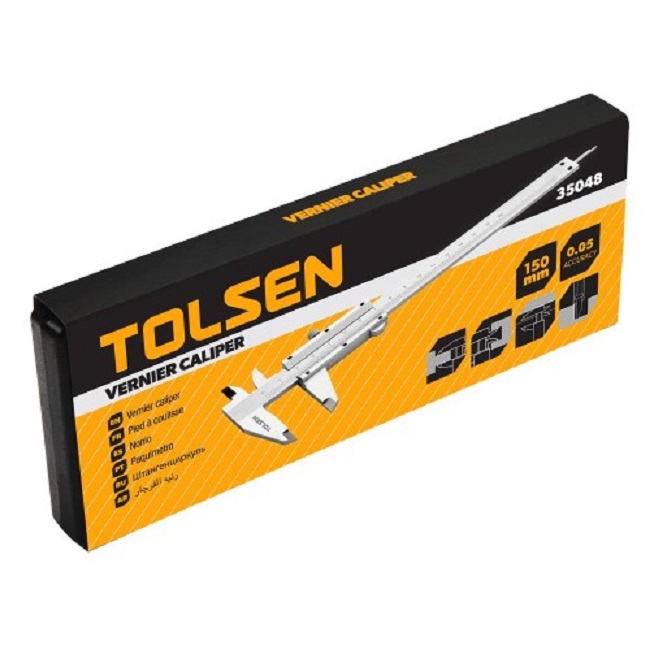 TOLSEN 6" Steel Analog Vernier Caliper w/ Hard Case (0-150mm) Model: 35048_img_2