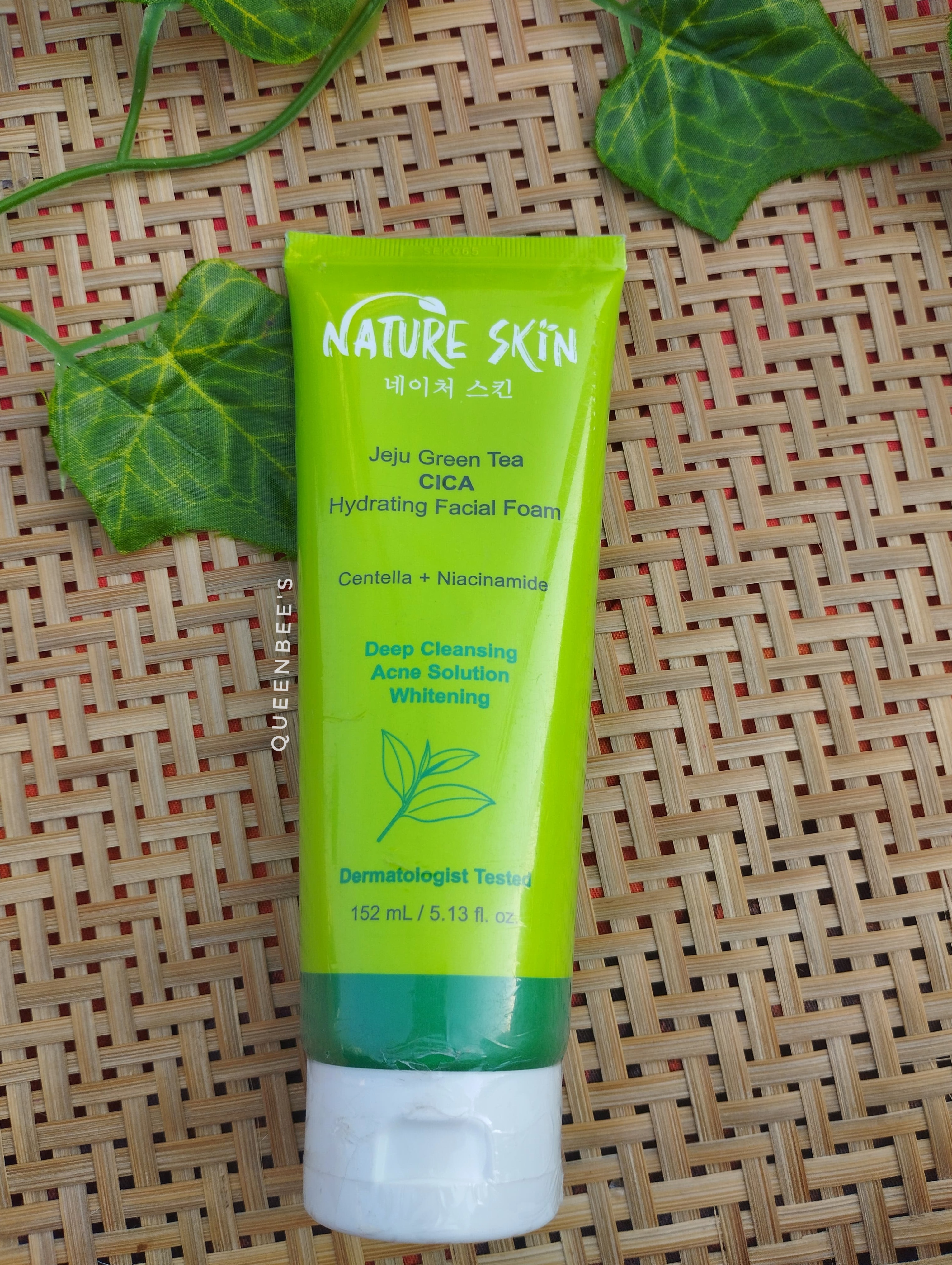 Nature Skin Jeju Green Tea Cica Hydrating Facial Foam