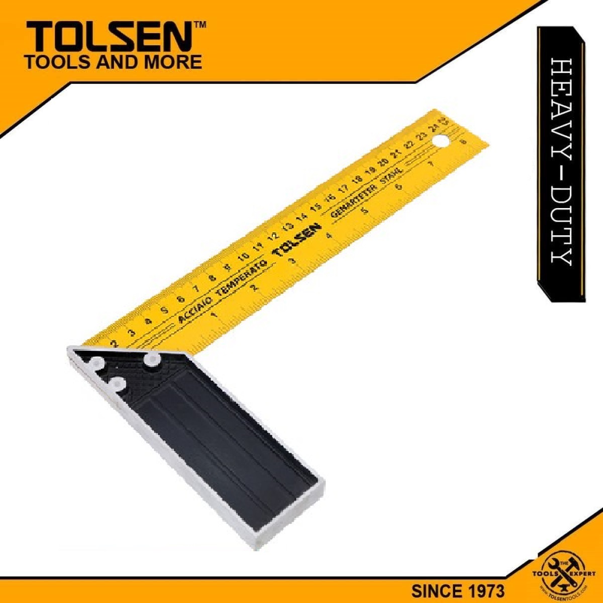 TOLSEN 10" Carpentry Angle Tri Square (250mm) Aluminum Handle Model: 35080_img_2