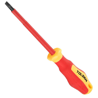 Tolsen VDE Flat Screwdriver (4.0x100mm) 1000V,  Model: 38001_img_9