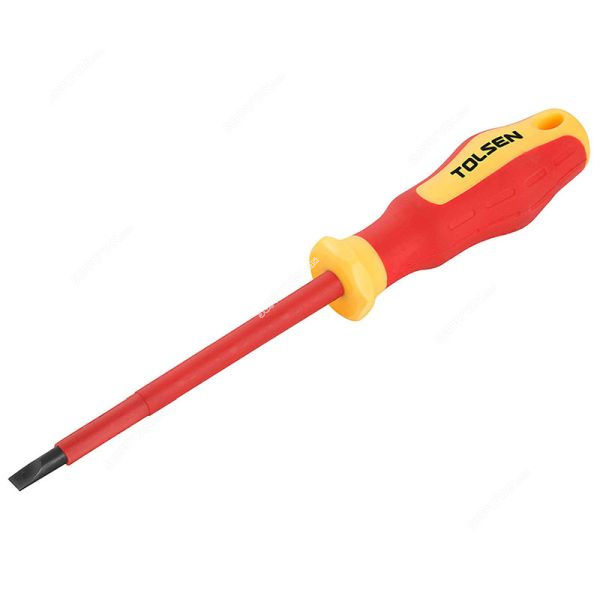 Tolsen VDE Flat Screwdriver CrV 1000V VDE Certification (5.5x125mm) Model: 38002_img_3