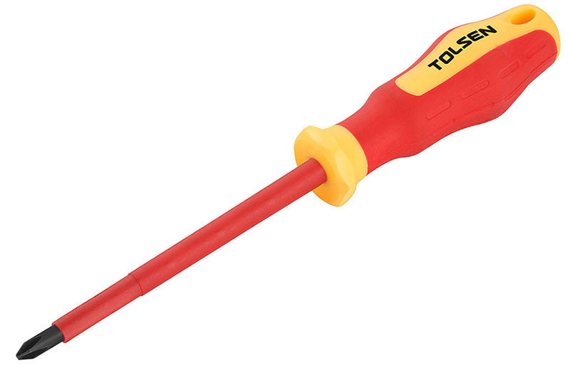 Tolsen VDE Insulated Star Screwdriver (PH2 x 100 mm) Model: 38007_img_5